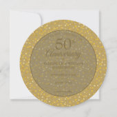 Save The Date Circulaire du 50e anniversaire du Mariage Gold Hea (Devant)