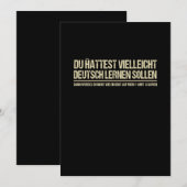 Save The Date Citation-Amusant Conférencier allemand Deutschland (Devant / Derrière)