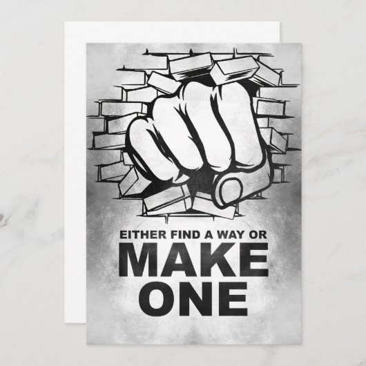 Save The Date Citation De Bonheur Soit Trouver Un Moyen, Soit Fa (Devant / Derrière)