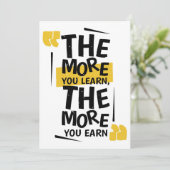 Save The Date Citation De Succès Plus Vous Apprenez (Debout devant)