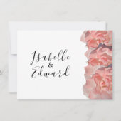 Save The Date Citation Nous Nous Marions Fleur Rose Corail (Dos)