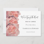 Save The Date Citation Nous Nous Marions Fleur Rose Corail (Devant)