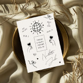 Save The Date Citation Personnalisée Folie Gribouillages Dessiné