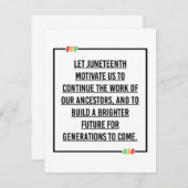 Save The Date Citations du 11° siècle, Liberté des Africains-Amé (Devant / Derrière)