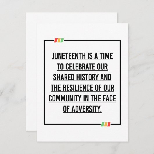 Save The Date Citations du 11° siècle, Liberté des Africains-Amé (Devant / Derrière)