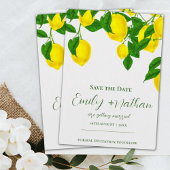 Save The Date Citron Belle mignonne Bright Yellow Citrus Mariage