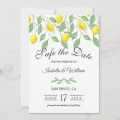Save The Date Citron moderne été Enregistrer la date Mariage (Devant)