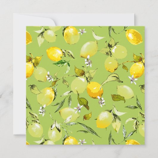 Save The Date citrons aquarelle 22 (Devant)