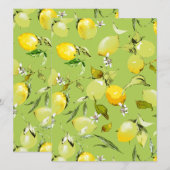 Save The Date citrons aquarelle 22 (Devant / Derrière)
