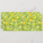 Save The Date citrons aquarelle 22 (Devant / Derrière)