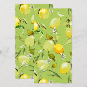 Save The Date citrons aquarelle 22 (Devant / Derrière)