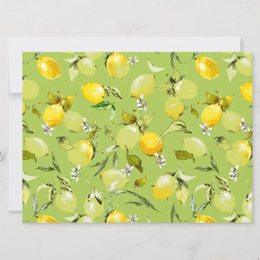 Save The Date citrons aquarelle 22 (Devant)