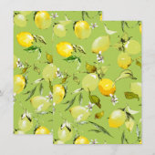 Save The Date citrons aquarelle 22 (Devant / Derrière)