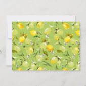 Save The Date citrons aquarelle 22 (Dos)