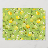 Save The Date citrons aquarelle 22 (Devant / Derrière)