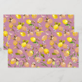 Save The Date citrons aquarelle 25 (Devant / Derrière)