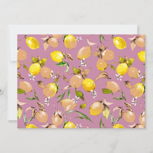 Save The Date citrons aquarelle 25 (Devant)