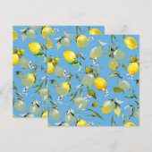 Save The Date citrons aquarelle 27 (Devant / Derrière)