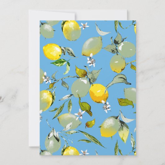 Save The Date citrons aquarelle 27 (Devant)