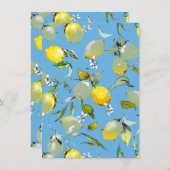 Save The Date citrons aquarelle 27 (Devant / Derrière)