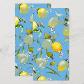 Save The Date citrons aquarelle 27 (Devant / Derrière)