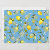 Save The Date citrons aquarelle 27 (Dos)