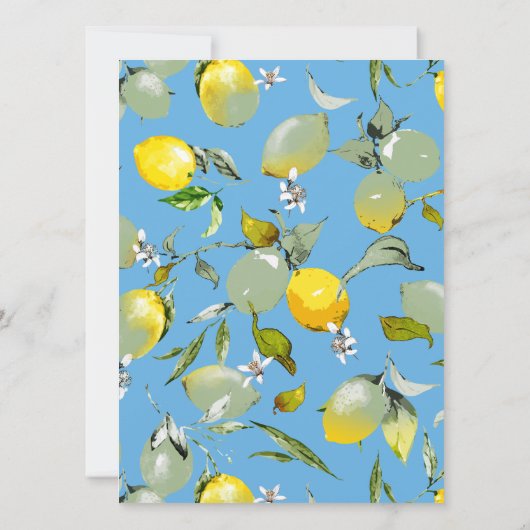 Save The Date citrons aquarelle 27 (Dos)