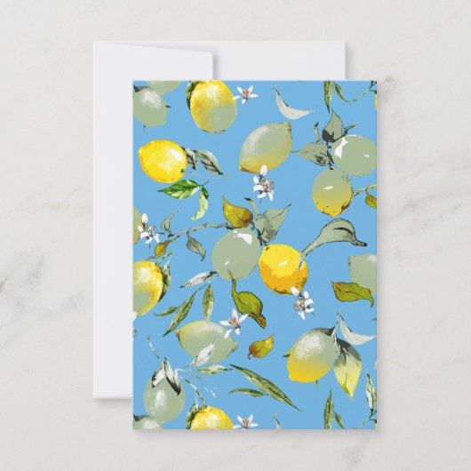 Save The Date citrons aquarelle 27 (Devant)