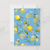 Save The Date citrons aquarelle 27 (Dos)