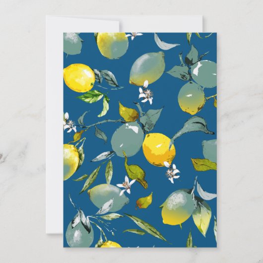 Save The Date citrons aquarelle 28 (Devant)