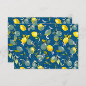 Save The Date citrons aquarelle 29 (Devant / Derrière)