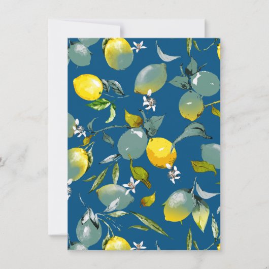 Save The Date citrons aquarelle 29 (Devant)