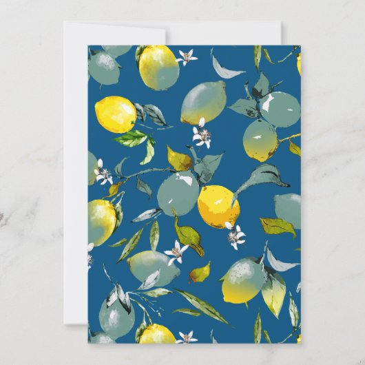 Save The Date citrons aquarelle 29 (Devant)