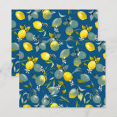 Save The Date citrons aquarelle 29 (Devant / Derrière)