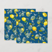 Save The Date citrons aquarelle 29 (Devant / Derrière)