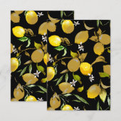 Save The Date citrons d'aquarelle 30 (Devant / Derrière)