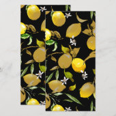 Save The Date citrons d'aquarelle 30 (Devant / Derrière)