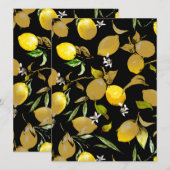Save The Date citrons d'aquarelle 30 (Devant / Derrière)