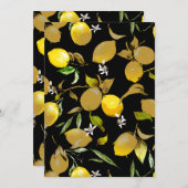 Save The Date citrons d'aquarelle 30 (Devant / Derrière)