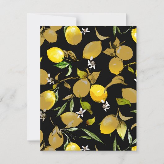 Save The Date citrons d'aquarelle 30 (Devant)