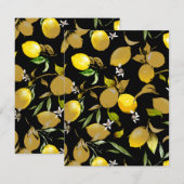 Save The Date citrons d'aquarelle 30 (Devant / Derrière)