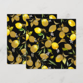 Save The Date citrons d'aquarelle 30 (Devant / Derrière)