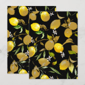 Save The Date citrons d'aquarelle 30 (Devant / Derrière)