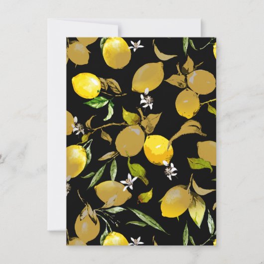Save The Date citrons d'aquarelle 30 (Devant)
