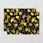 Save The Date citrons d'aquarelle 30 (Devant / Derrière)