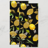 Save The Date citrons d'aquarelle 30 (Devant / Derrière)