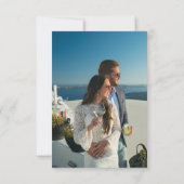 Save The Date Citrons de Carrelage Bleu Méditerranéen Mariage ph (Dos)