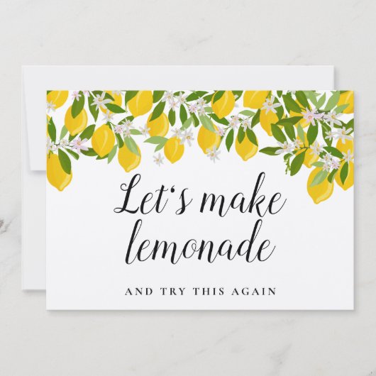 Save The Date Citrons de Mariage Remplacer la Date Rustique (Devant)