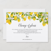 Save The Date Citrons de Mariage Remplacer la Date Rustique (Dos)
