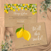 Save The Date Citrons Rustiques Modifier L'Événement Date Report